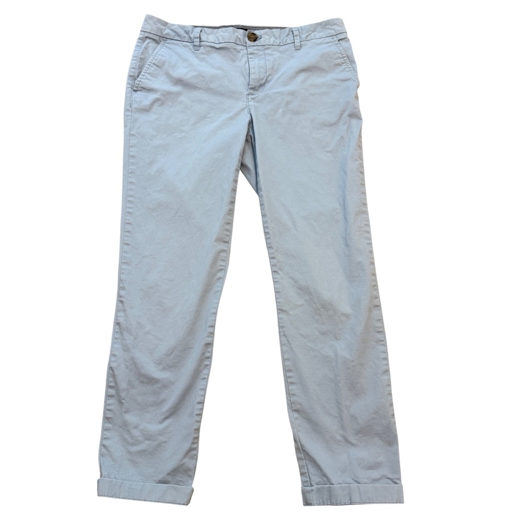 Tommy Hilfiger Chino Pants Womens 8 Light Blue Ankle Length Stretch Cotton